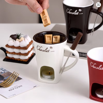 Taza fondue de chocolate con vela CHOCELLE
